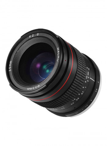 F2.0 Wide Angle Manual Focus Prime Lens Black/White