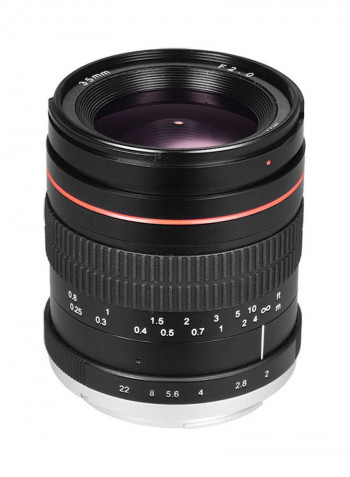 F2.0 Wide Angle Manual Focus Prime Lens Black/White