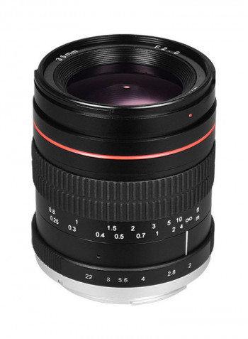 F2.0 Wide Angle Manual Focus Prime Lens Black/White