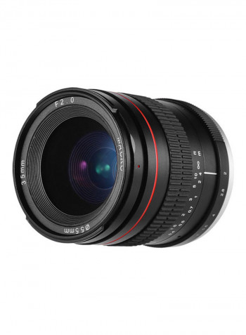 F2.0 Wide Angle Manual Focus Prime Lens Black/White