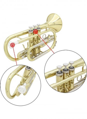 Professional Bb Flat Cornet Brass Instrument with Carrying Case Gloves Cleaning Cloth  Brushes