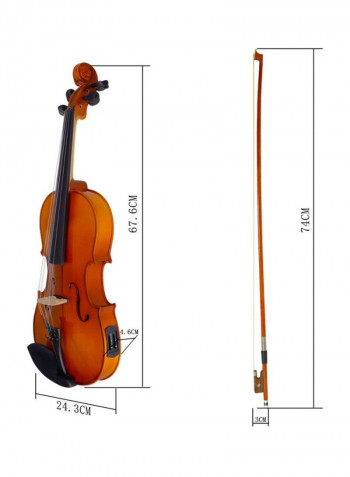 Electric Wooden Violin Set