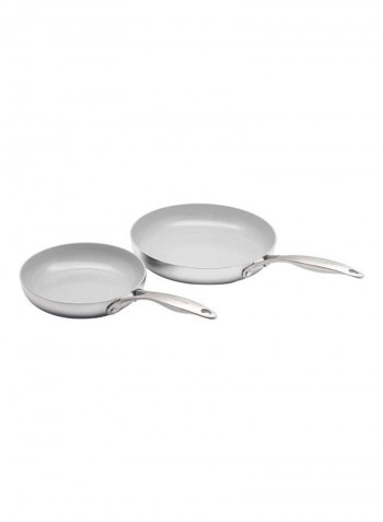 2-Piece Frypan Set Light Grey
