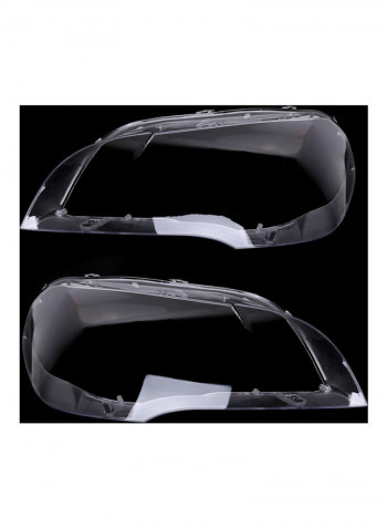 2-Piece Car Headlight Cover Lens for BMW