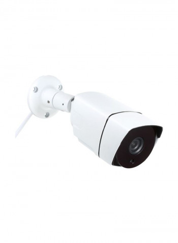 4-Piece Full HD CCTV Security Camera Set White/Black 35x8x11centimeter