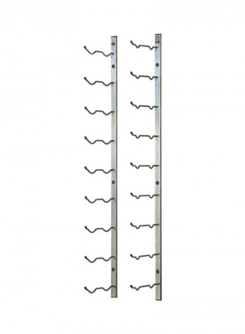 Wall Mounted Bottle Rack Black 45x10x15inch