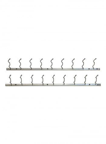Wall Mounted Bottle Rack Black 45x10x15inch