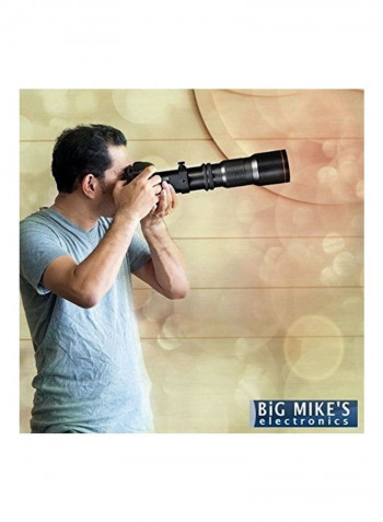 High-power 500mm/1000mm F/8 Manual Telephoto Lens For Nikon Black