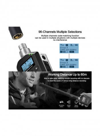 Wireless Microphone XLR Transmitter Black