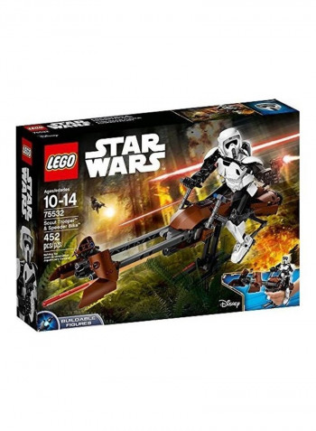 452-Piece Star Wars Scout Trooper and Speeder Bike Building Kit