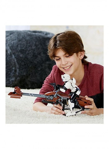 452-Piece Star Wars Scout Trooper and Speeder Bike Building Kit