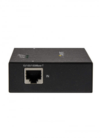 Gigabit PoE+ Ethernet Extender Black
