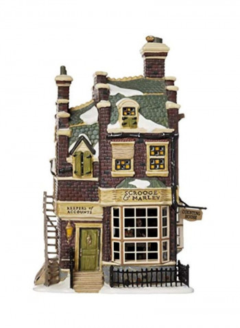Marley Counting House Lit Building Brown/Beige/Green 5.75x4x9.75inch