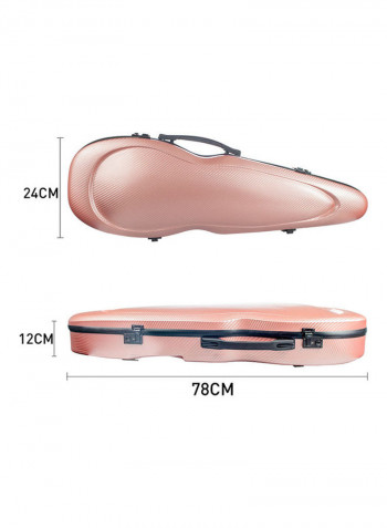 Bullet Shape Carbon Fiber Violin Case With Hygrometer Straps