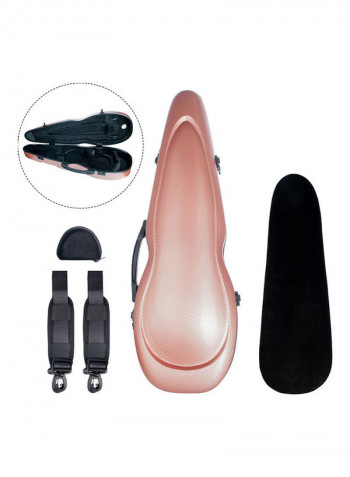 Bullet Shape Carbon Fiber Violin Case With Hygrometer Straps
