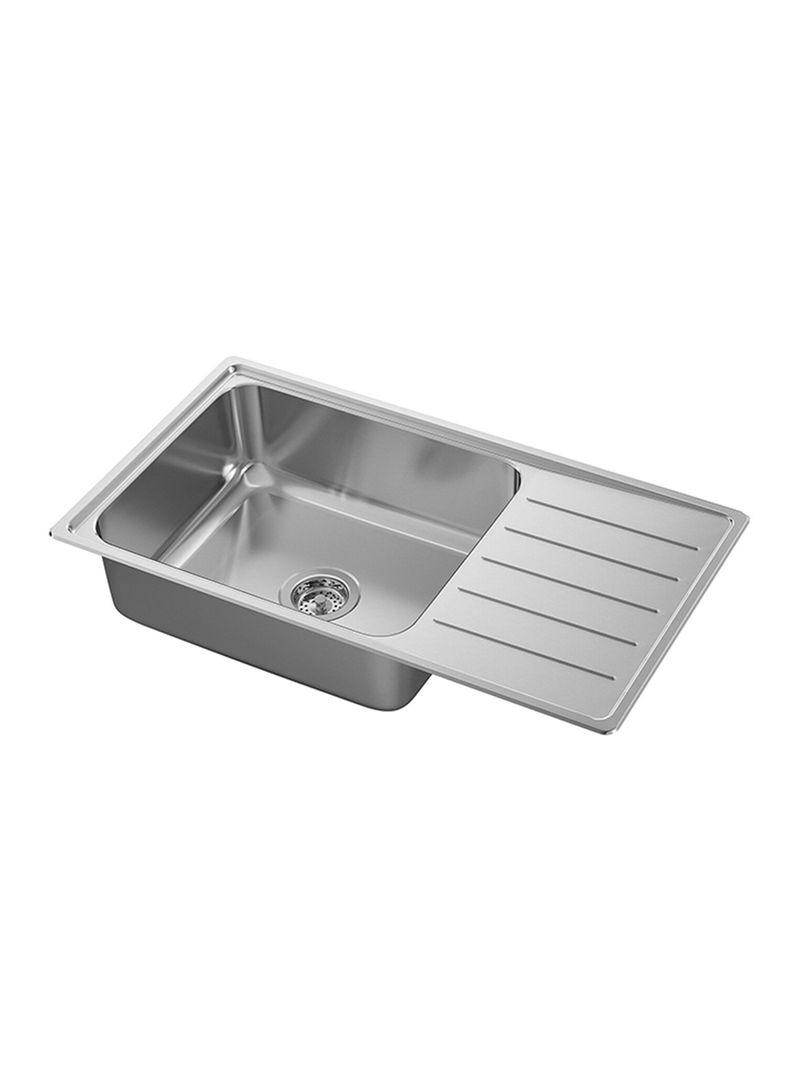 Inset Sink Bowl With Drainboard Multicolour 86x47centimeter