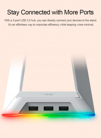 USB Headset Stand White