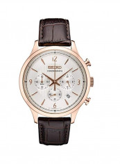 Men's Leather Chronograph Wrist Watch SSB342P1