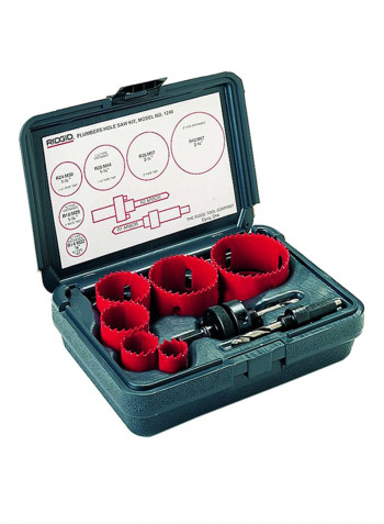 Plumber Hole Saw Kit Red
