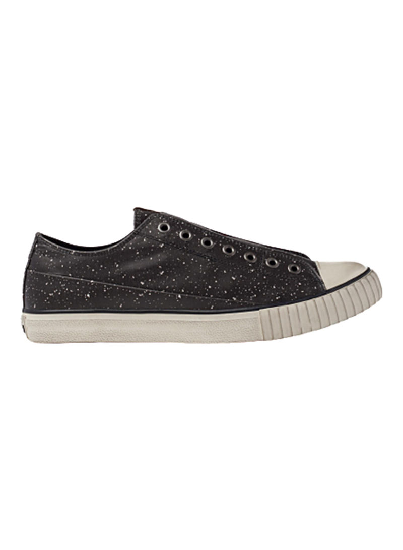 Men's Vulcanized Coated Low Top Sneakers Black/White