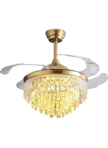 Invisible Blade Fan RC LED Light Warm Yellow