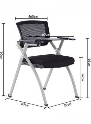 Office Conference Chair with Tablet Black/White