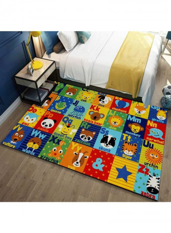 Animals Printed Anti-Slip Rug Multicolour 140x200cm