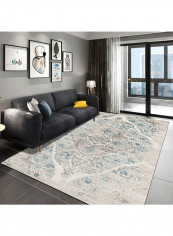 Modern Style Floral Printed Anti-Slip Floor Mat Multicolour 140x200cm