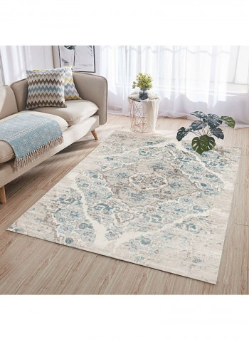 Modern Style Floral Printed Anti-Slip Floor Mat Multicolour 140x200cm