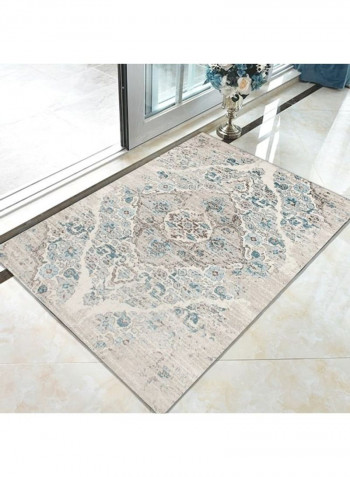Modern Style Floral Printed Anti-Slip Floor Mat Multicolour 140x200cm