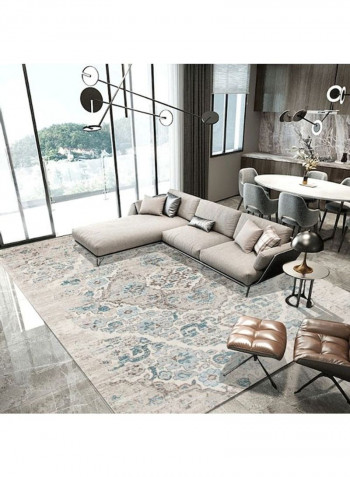 Modern Style Floral Printed Anti-Slip Floor Mat Multicolour 140x200cm