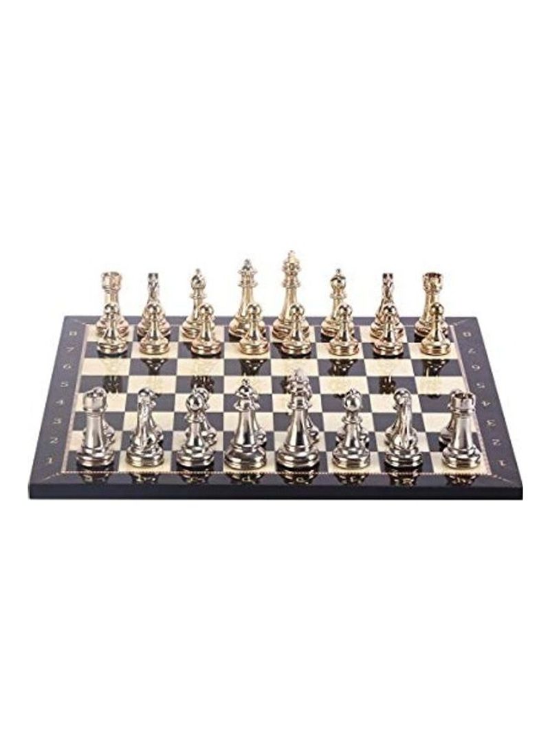 Polished Metal Classic Chess Set