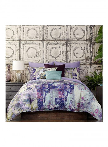 2-Piece Comforter Set Purple/Pink/Green Twin