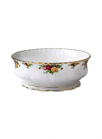 Rose Printed Serving Bowl White/Green/Yellow 3.87L