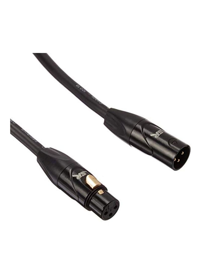 XLR Male To Female Cable 75feet Black/Gold