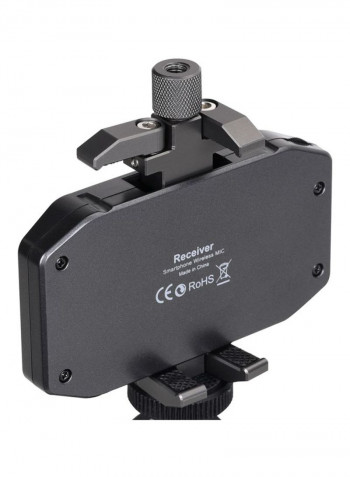6-Channel UHF Wireless Microphone With Phone Clamp And Mini Tripod LU-D8068 Black