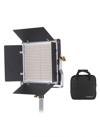 Professional LED Dimmable Lighting Kit With Bag 23.2 x 20centimeter Black