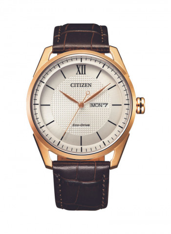 Men's Eco-Drive Leather Analog Watch AW0082-19A