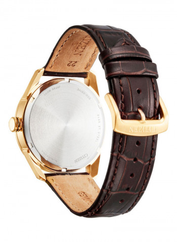 Men's Eco-Drive Leather Analog Watch AW0082-19A