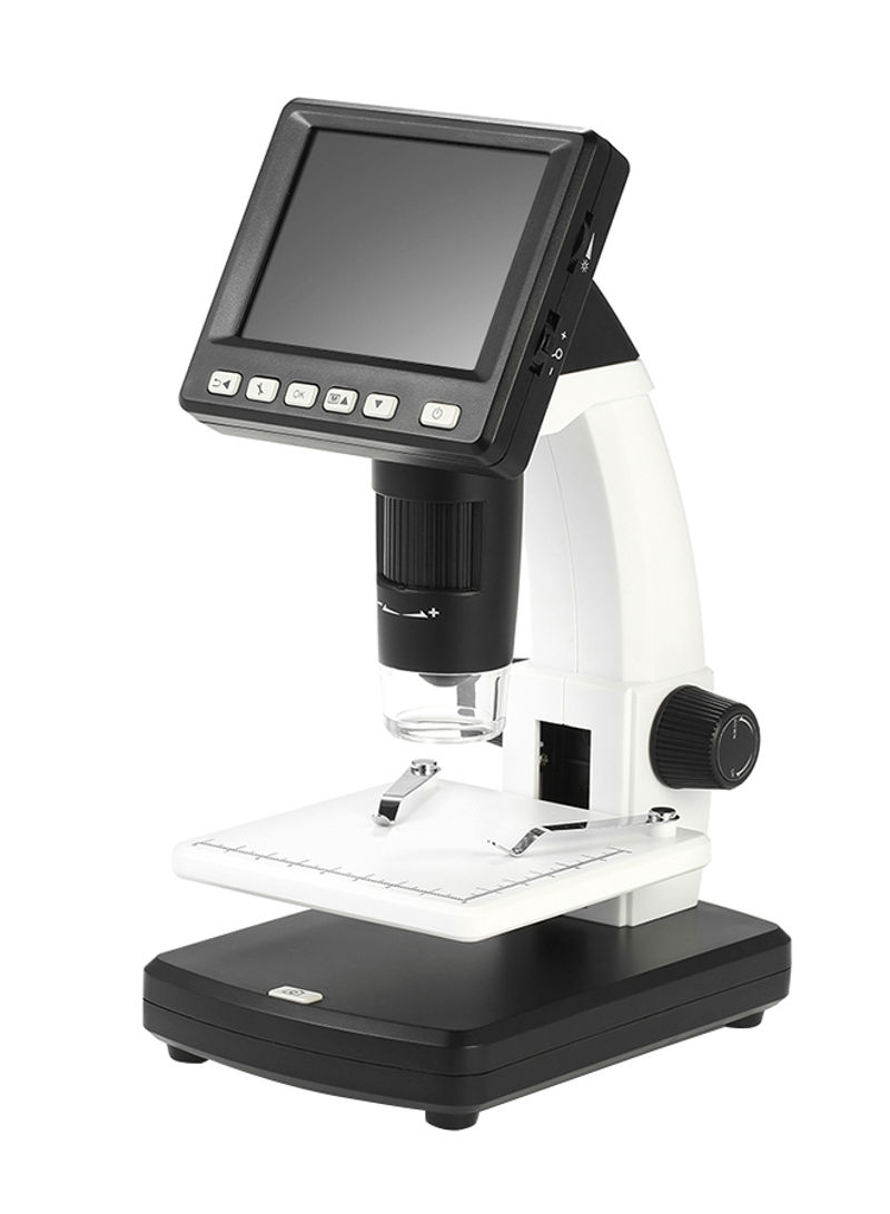 Portable Stand Alone Desktop LCD Digital Microscope Black