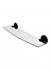 Que New Collection Glass Shelf Black/Clear 24inch