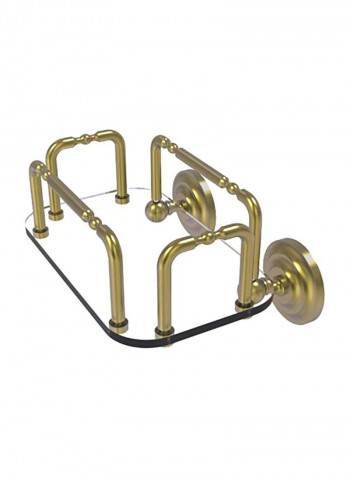 Wall Mounted Guest Towel Holder Clear/Gold