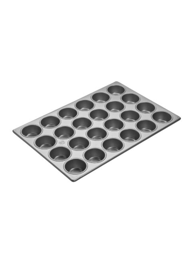 24-Cavity Cupcake Pan Grey 17.9x12.9x1.4inch