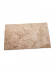 Solid Color Wear Resistant Rug Beige 50x75centimeter
