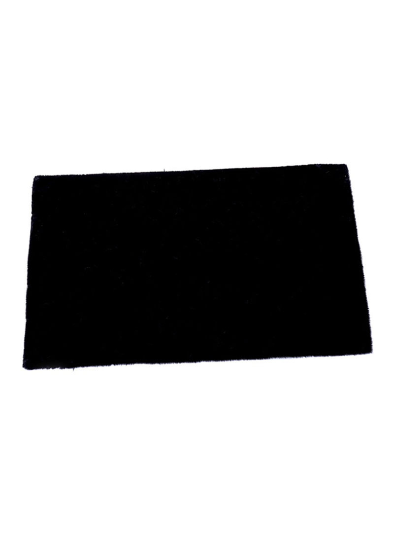 Solid Color Wear Resistant Rug Black 50x75centimeter