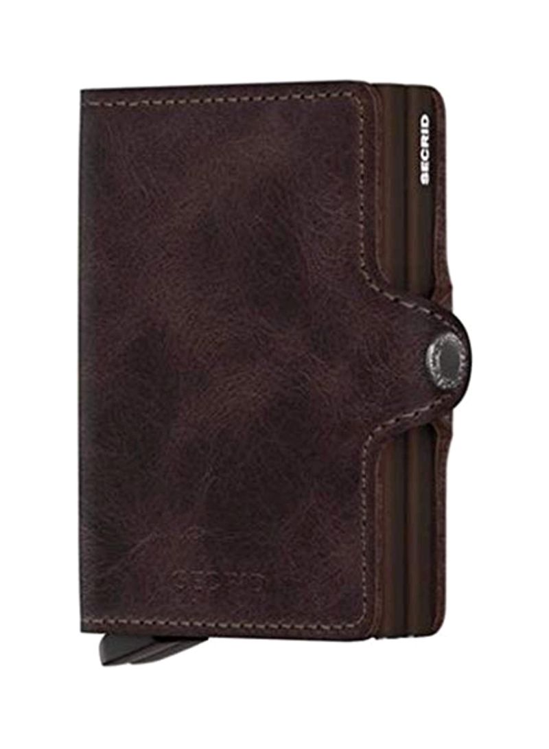 Leather RFID Protection Wallet Vintage Chocolate