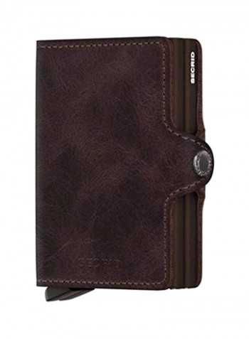 Leather RFID Protection Wallet Vintage Chocolate