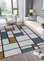 Mordern Simple Geometric Pattern Print Living Room Rug multicolour 120*160(W*L)cmcm