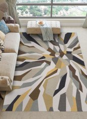 1 Piece Rug Durable Wave Stripe Living Room Mat multicolour 120*160(W*L)cmcm