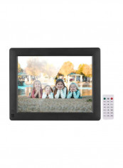 LCD Digital Photo Frame With Remote 22.8x18.2x2centimeter Black